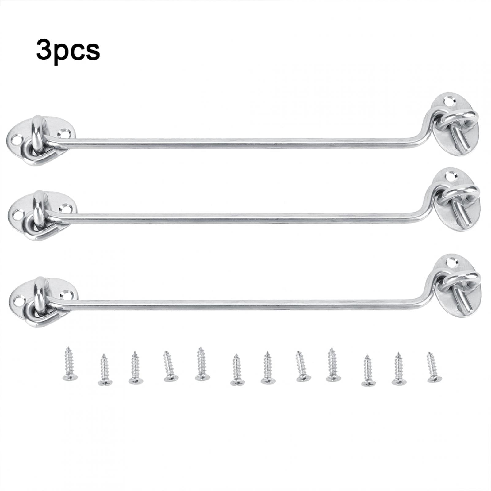 Barn Door Lock 3PCS 10in Cabin Privacy Hook Eye Latch Lock Stainless ...