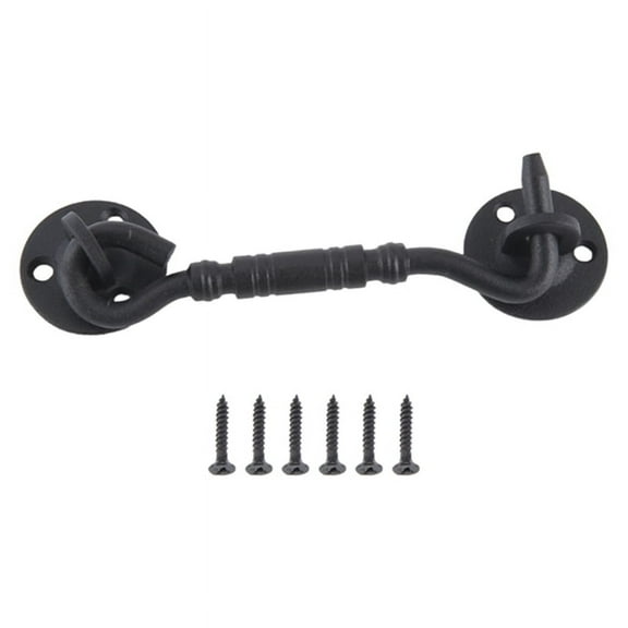 Barn Door Lock, 4 Inch Stainless Steel Door Hook & Eye Latch with Mounting Screws, Door Lock Latch for Sliding Door