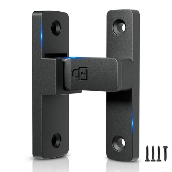 Barn Door Lock, 90/180 Degree Flip Latch, 3 Safety Sliding Door Latch Lock, Heavy Duty Door Security Gate Latches for Barn, Fence, Garden, Cabinet, Garage and Window (90 Degree)