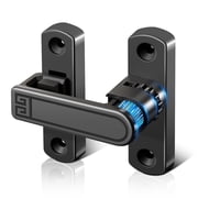 Barn Door Lock,90/180 Degree Flip Latch Lock,Easy Installation,Zinc Alloy Security Door Lock,Protecting Safety Sliding Gate Latches for Barn,Bathroom,Cabinet,Window,Garden,Sliding DoorsBlack