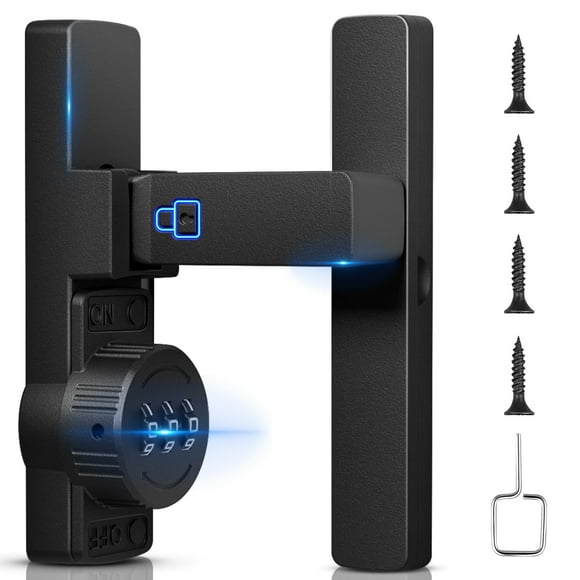 Barn Door Lock,Flip Latch with Combination,90-Degree Sliding & Swinging Door Lock with Cabinet 3-Digit Password Keyless,Gate Latches Bolts for Barn Door Garage Shed Window Fence(Black,90 Degree)