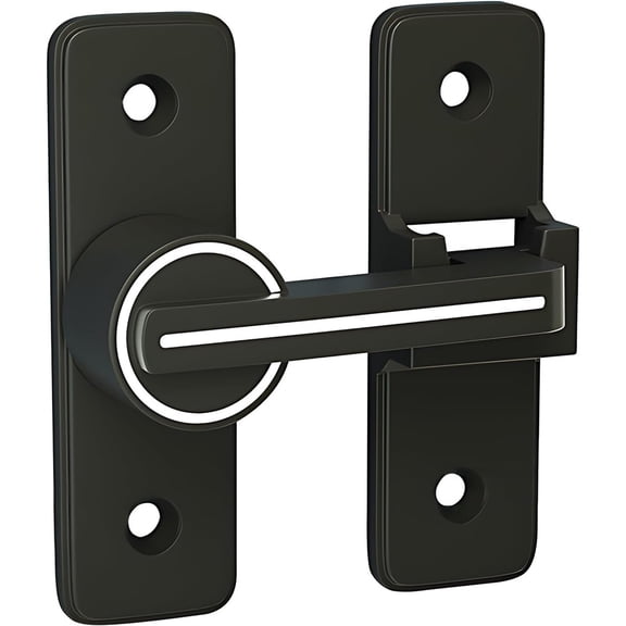 Barn Door Lock, Gate Latches Flip Latch Safety Door Bolt Latch Lock, Heavy Duty Zinc Alloy Door Latch for Sliding Swing Open Door, Shed, Garage, Yard, Bathroom (Luminous Black-1 Pack)