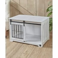 Barn Door Pet Crates Rustic White