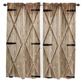thumbnail image 1 of Barn Door Retro Curtains For Living Room Kitchen Curtain Bedroom Decorative Window Treatments Home Drapes, 1 of 7