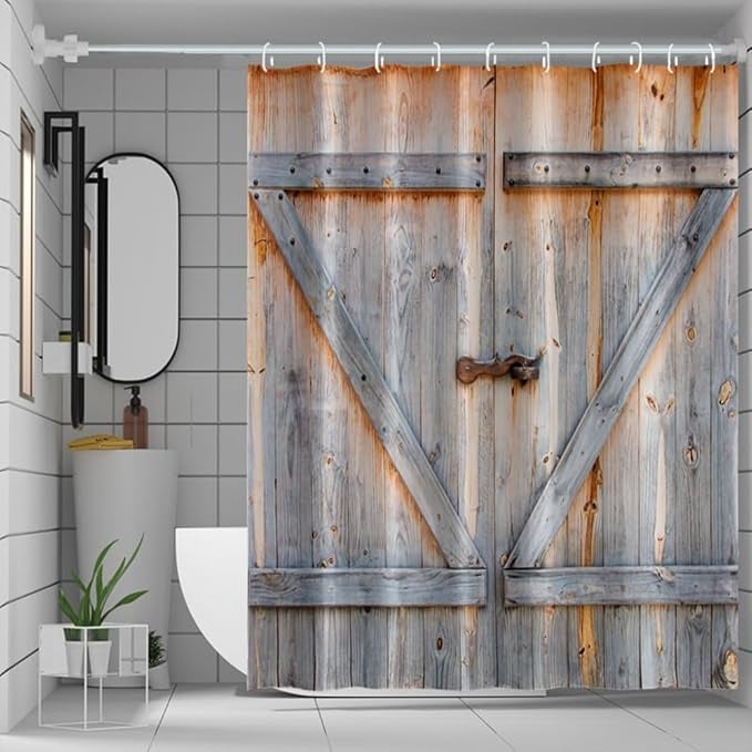 Barn Door Shower Curtainnull