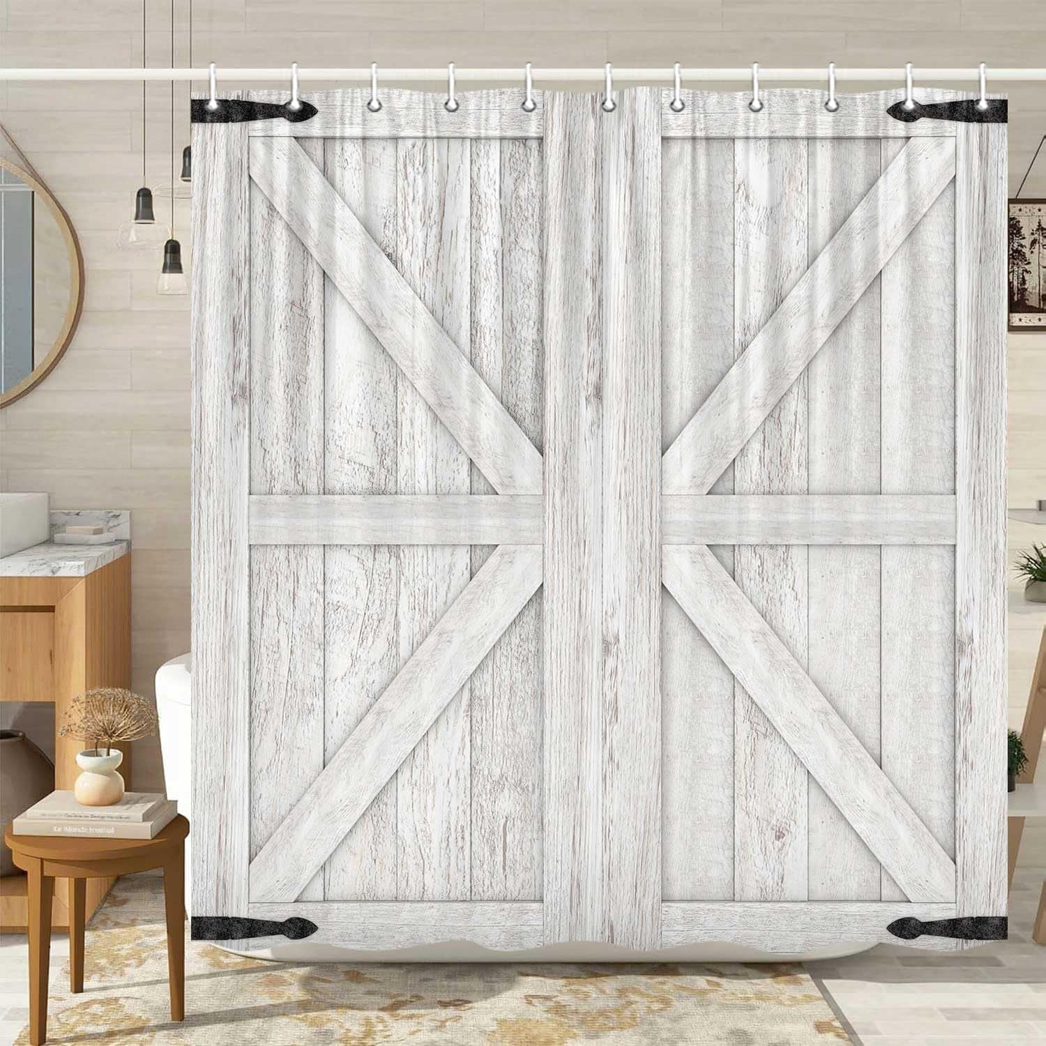 Barn Door Shower Curtainnull