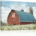 thumbnail image 1 of Barn Farm Pictures Wall Art - Country Rural Landscape Painting on Canvas for Farmhouse Bathroom Walls Decor 15x12, 1 of 6