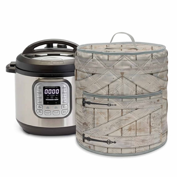 Barn Gate Rice Cooker Cover 8 Quart Vintage Letters Beige Farmhouse ...