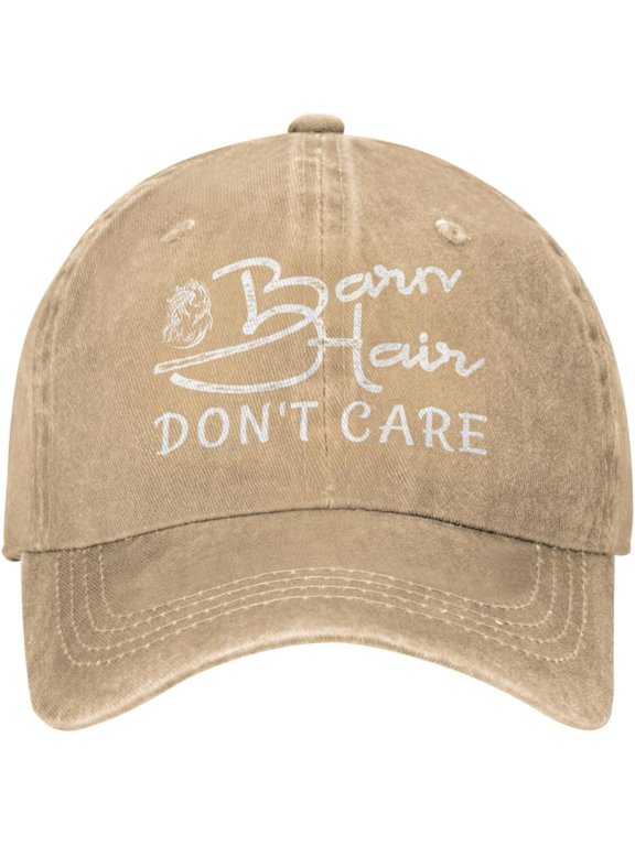 Barn Hair Don't Care Cowboy Hat Men Vintage Baseball Cap Women Dad Hat Sun Hat Adjustable Trucker Hat Black