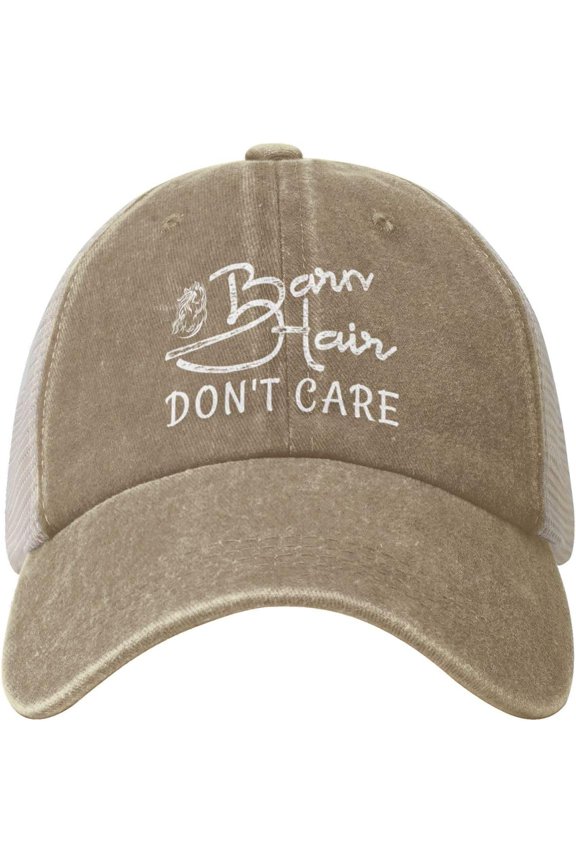 Barn Hair Don't Care Cowboy Hat Men Vintage Mesh Baseball Cap Women Dad Hat Sun Hat Trucker Hat Black