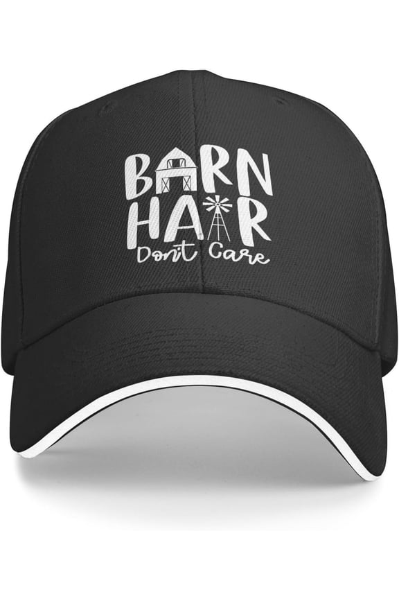 Barn Hair Don't Care Trucker Hat Baseball Cap Funny Outdoor Travel Dad Caps