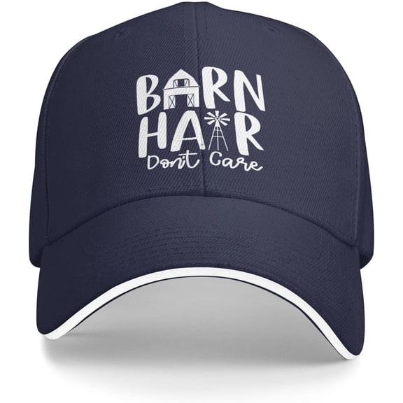 Barn Hair Don't Care Trucker Hat Baseball Cap Funny Outdoor Travel Dad Caps