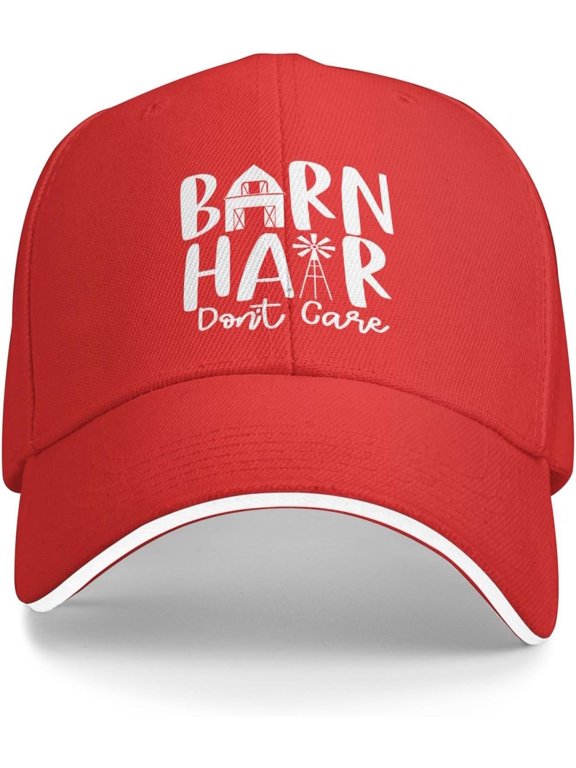 Barn Hair Don't Care Trucker Hat Baseball Cap Funny Outdoor Travel Dad Caps