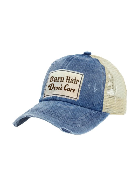Barn Hair Don't Care Vintage Distressed Trucker Adult Hat