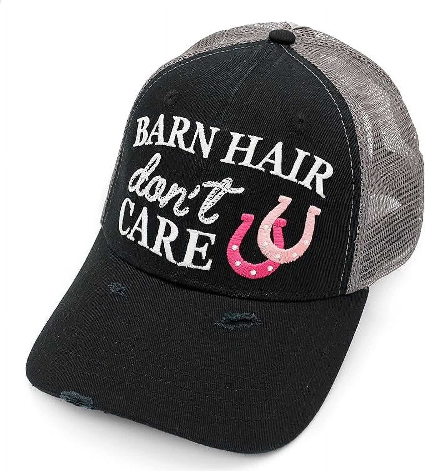 Barn Hair Dont Care Embroidered Distressed Womens Snap Back  display picture 2
