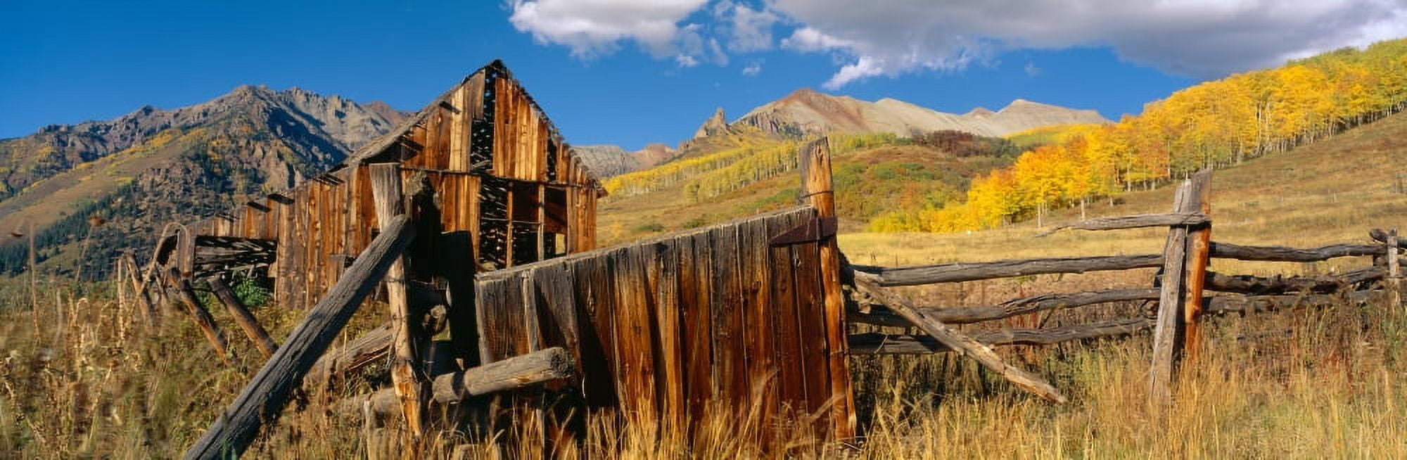 Barn Last Dollar Road Telluride Colorado Canvas Art - Panoramic Images (36 x 12)