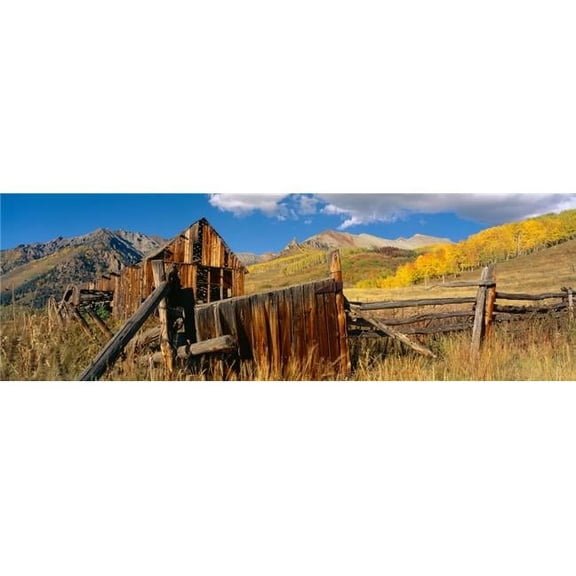 Barn Last Dollar Road Telluride Colorado Poster Print - 27 x 9