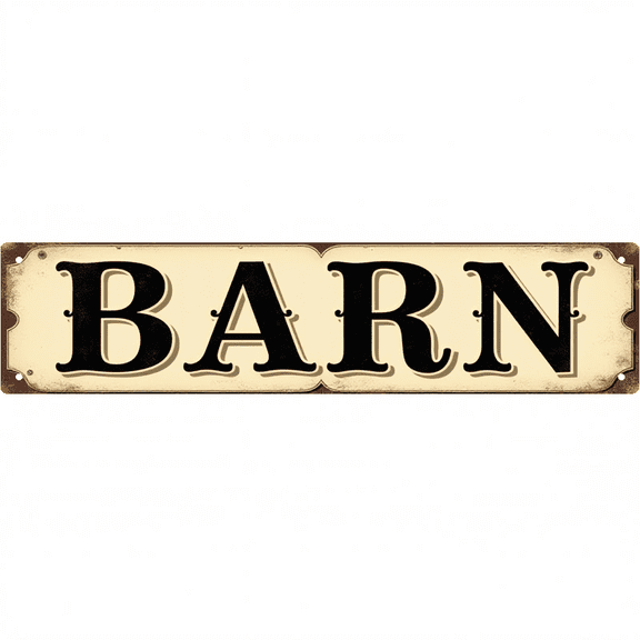 Barn Metal Sign 16*4 Inches "BARN" Farm Ranch Rural Decor