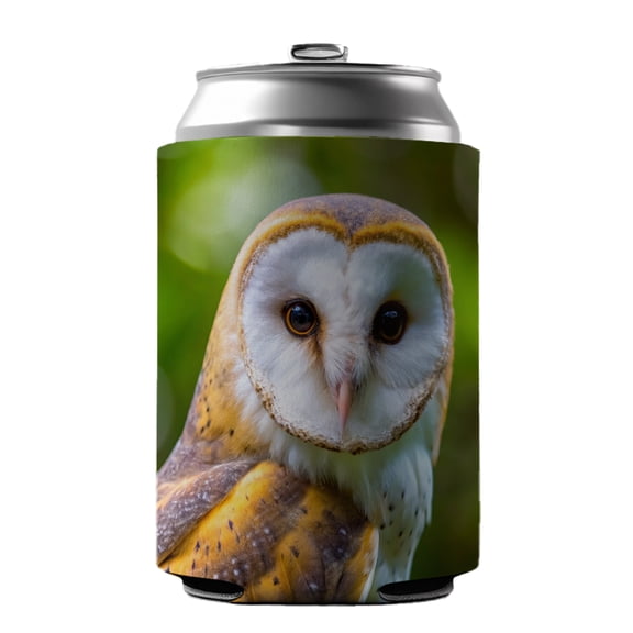 Barn Owl Raptor Bird Of Prey Drink Beer Soda Insulated Sleeve Holder Can Cooler Hugger