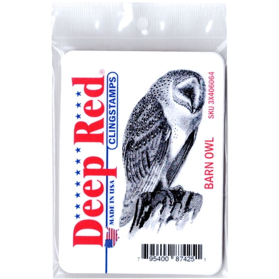 Barn Owl Rubber Cling Stamp