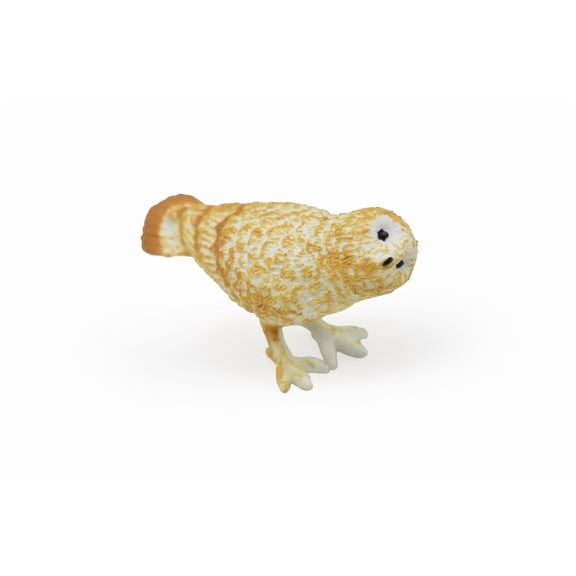 Barn Owl Toy, Realistic Plastic Model, Hand Painted 2" F1354 B9