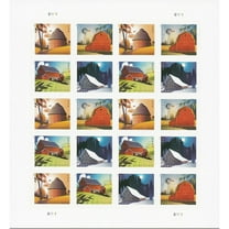 Barn POSTCARD RATE USPS Postage Stamps Sheet of 20 US Postal First Class American History Wedding Celebration Anniversary (20 Stamps)
