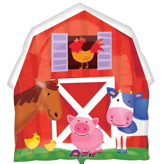 Barn Party Supplies Mylar Balloon Super Shape