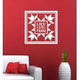 thumbnail image 1 of Barn Quilt Wall Decal Life Better on Farm Farmhouse Room Decor Sticker 23x23-Inch White, 1 of 1