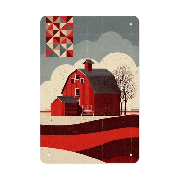 Barn_Quilt Weather-Resistant Tin Sign - Fade-Proof - Outdoor Use