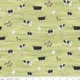 thumbnail image 1 of Barn Quilts Animals Green Cotton Fabric, 1 of 1