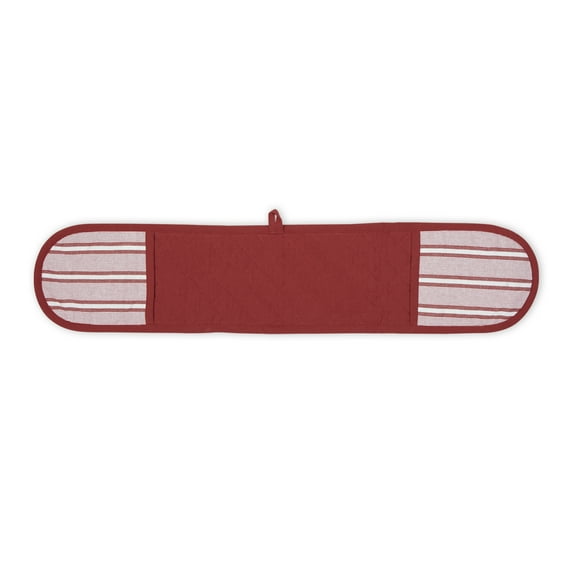 Barn Red Chef Stripe Double Oven Mitt