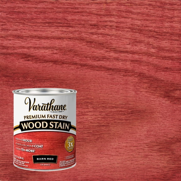 Barn Red, Varathane Premium Fast Dry Wood Stain-307414, 32 fl oz