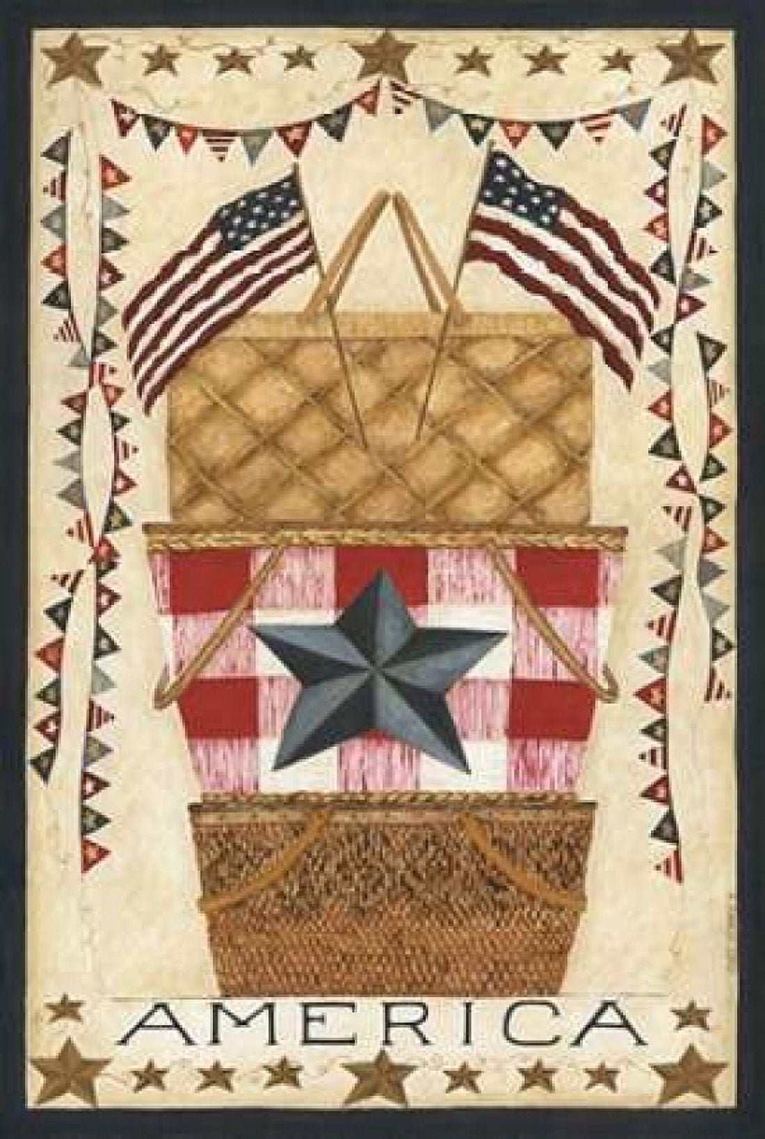Barn Star America Canvas Art - Cindy Shamp (24 x 36)
