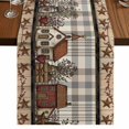 Barn Star Farmhouse Table Runner 60 Inches Long, Cotton Linen Table ...