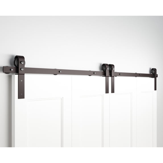 Barn Strap Style Folding Door Hardware Set, Fits Door Openings up to 60 Inches, Matte Black by Stone Harbor Hardware