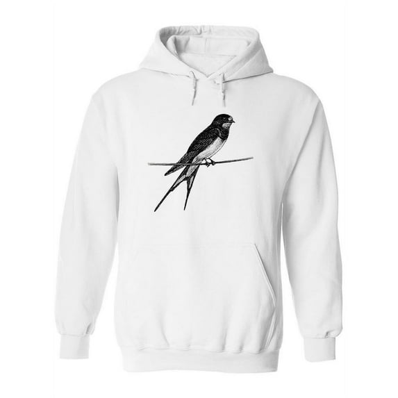 Barn Swallow Drawing Hoodie Women - Women Hoodie, White, 2XL