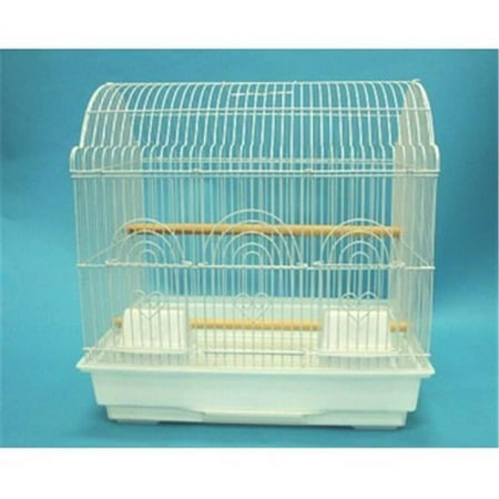 Barn Top Bird Cage in White