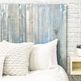 thumbnail image 1 of Barn Walls Handcrafted Floating Hanger Solid Wood Headboard, Blue Powderwash, King, 1 of 9