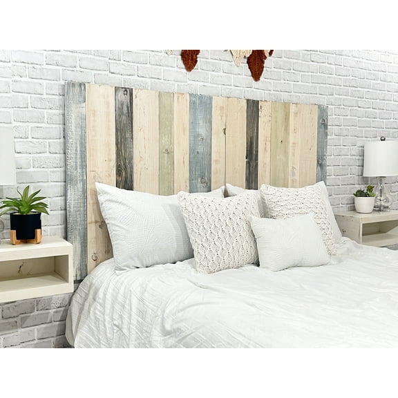 Barn Walls Floating Hanger 4 Panel Wall Headboard, Farmhouse Mix, King
