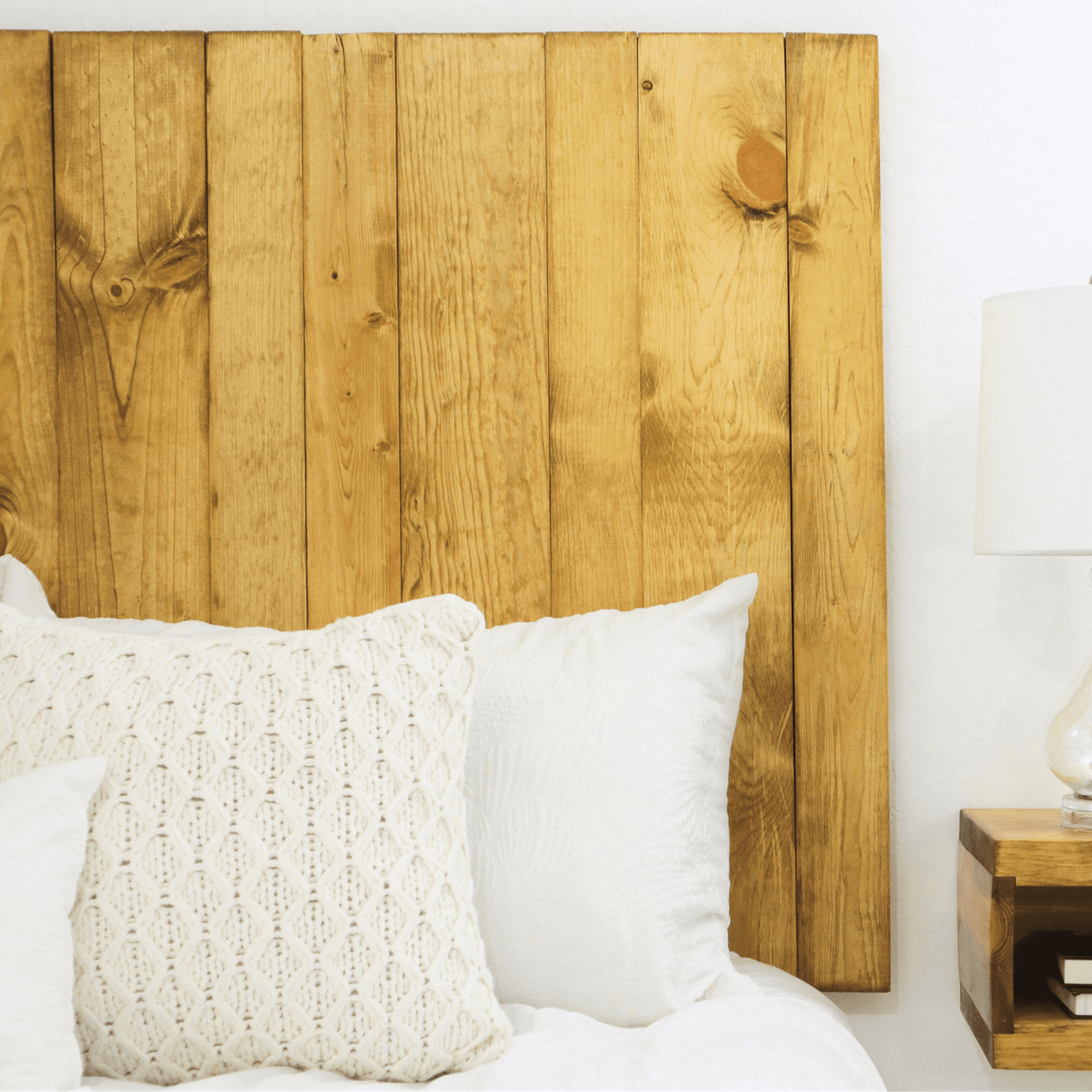 Barn Walls Golden Brown Headboard Stain, Rustic Design, Solid Wood - Main Image