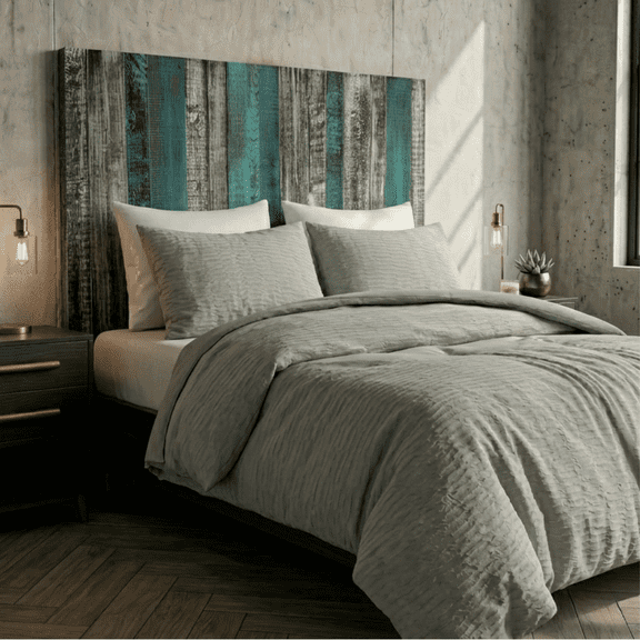 Barn Walls Solid Wood Headboard, Full Size Industrial Academia