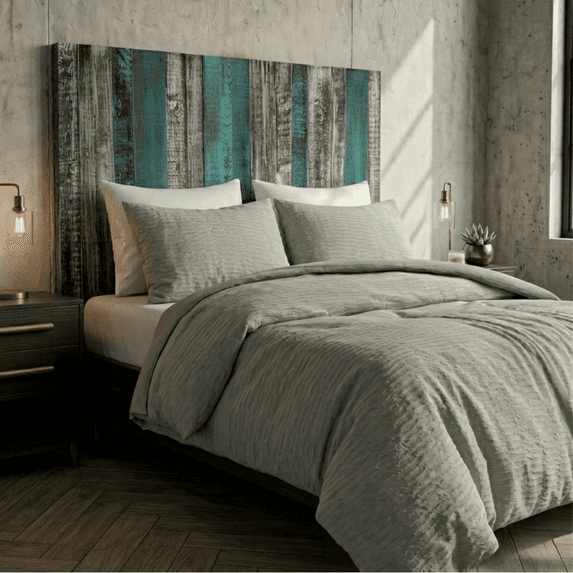 Barn Walls Solid Wood Headboard, Twin Size Industrial Academia