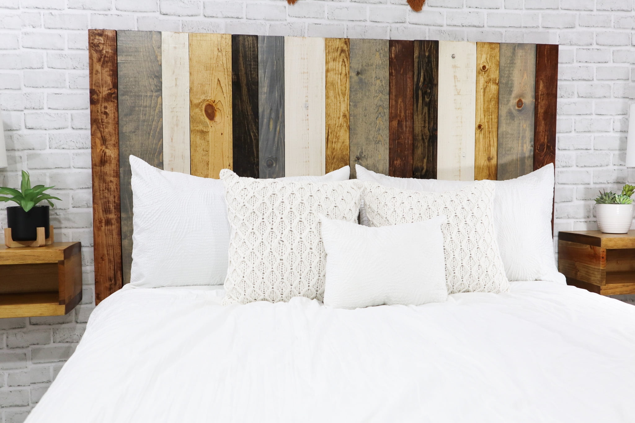 Mixed cheap wood headboard