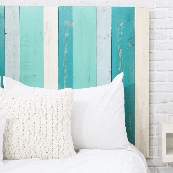 Barn Walls Serenity Mix Signature Design, Multicolored Solid Wood Headboard, Floating Panels, Wall Mount, Adjustable Height, Easy Assembly Twin Size