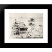 Barn and Farmhouse 20x24 Framed Art Print by Vincent van Gogh