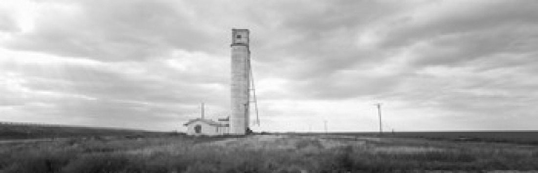 Barn near a silo in a field Texas Panhandle Texas USA Canvas Art - Panoramic Images (36 x 12)