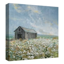 Barn with White Poppies by Studio Arts Canvas Art Print