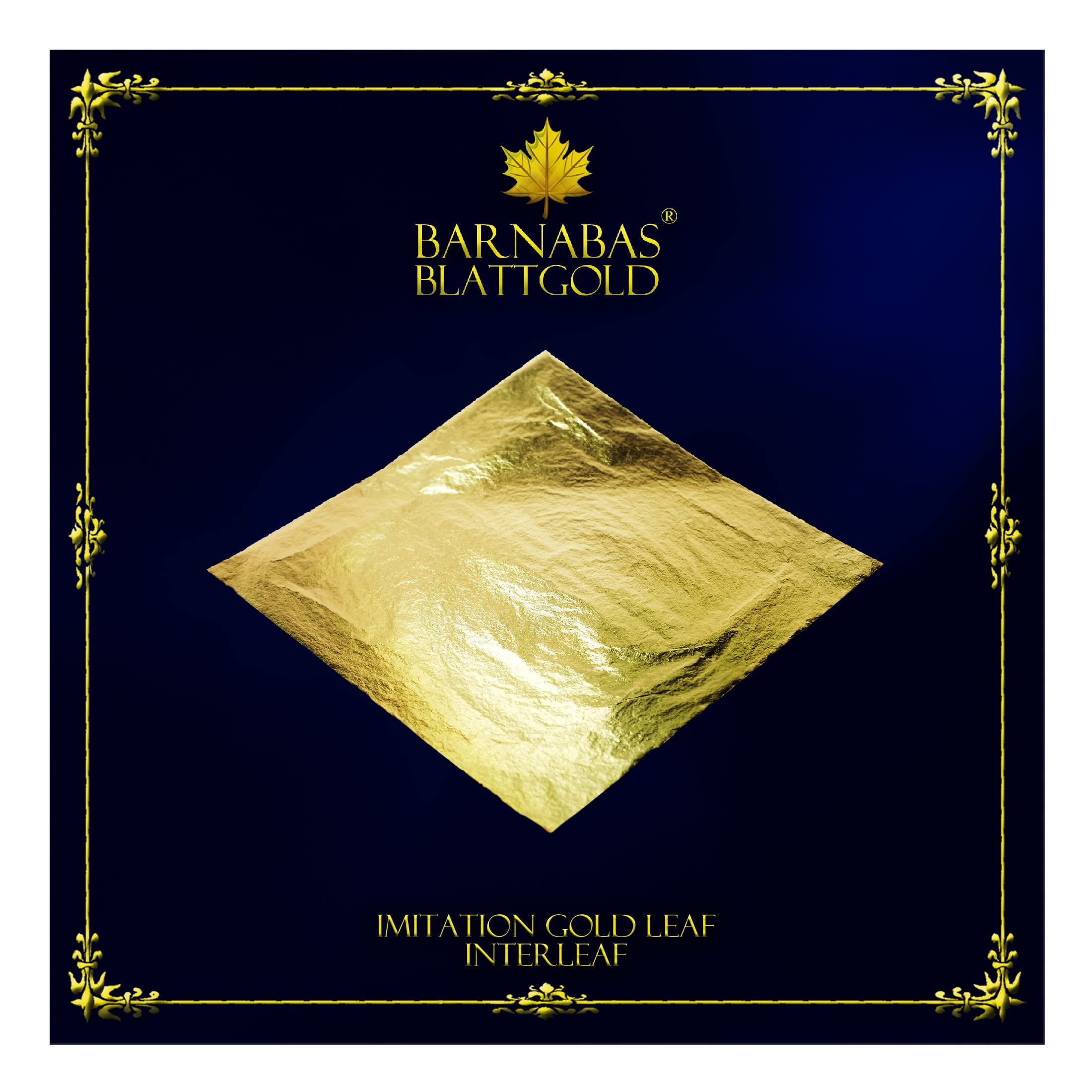 Barnabas Blattgold Imitation Gold Leaf Loose Sheets [100 Sheets, 5.5