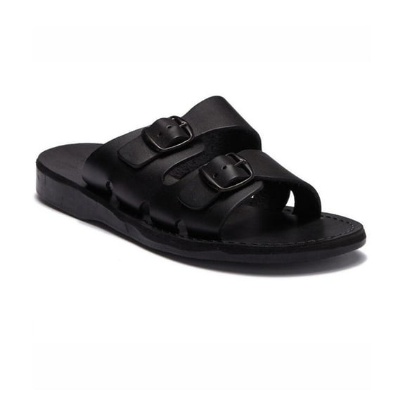 Barnabas - Leather Double Buckle Sandal - Mens Sandals