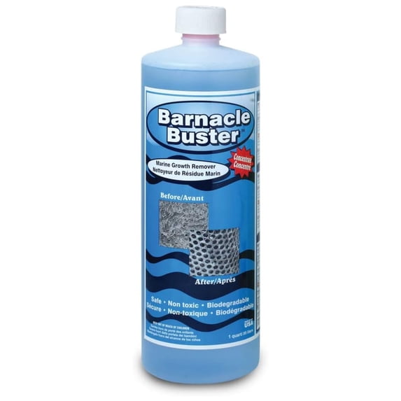 Barnacle Buster Concentrate - 1 Quart, Lime | Marine Growth Remover for Cooling Systems | Dissolves Barnacles, Rust & Lime | Non-Toxic Biodegradable Formula